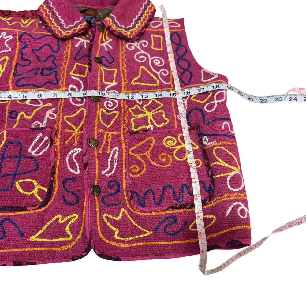 C:eed Womens Reversible Patchwork Quilted Silk Cotton Boho Hippie Jacket Size XS - Picture 9 of 9